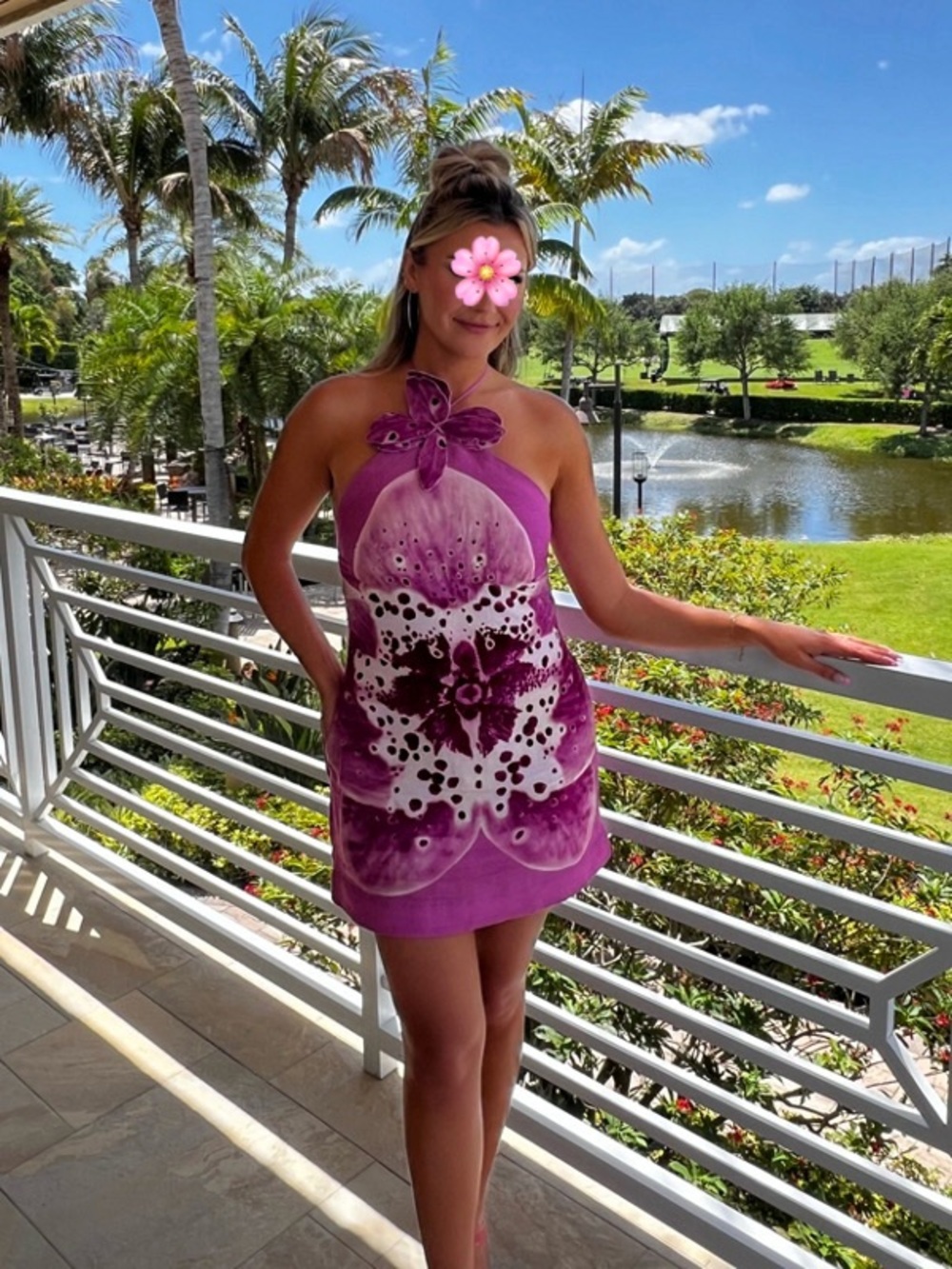 Floral Halter Mini Dress - Picture 5 of 9